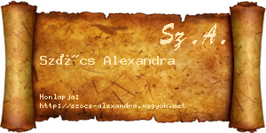 Szőcs Alexandra névjegykártya